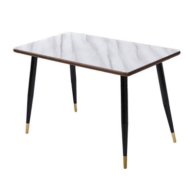 China Optional Modern Design GLASS Superior Nordic New Style Large Size 4 Seat Dining Table MDF Dining Table Color Dining Table for sale