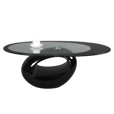 China Customized Classic Unique Design Shape Fiberglass Oval Ring Coffee Table for sale