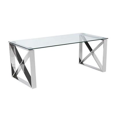 China Hot Sale Customized High Quality Modern Living Room Stainless Steel Coffee Table for sale