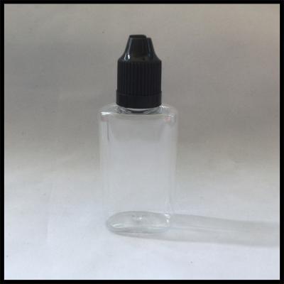 China 30ml E Liquid Flat PET Bottle With Needle Tips Dropper And Child Proof Lids Plastic Ejuice Bottle for sale