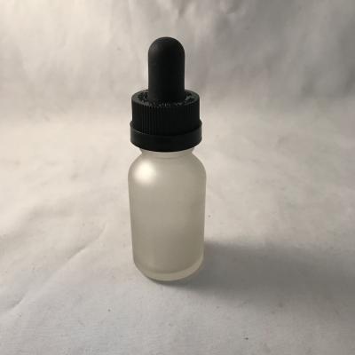 China 15ml Frosted Glass Botttles With Childproof Cap And Glass Pipette Clear E Liquid Bottles for sale