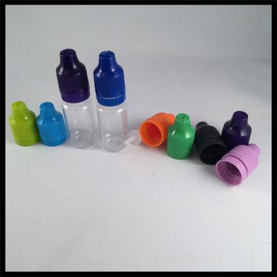 China 10ml Clear PET Plastic Bottles With Childproof  Tamper Cap And Long Thin Tip Dropper E Liquid Bottle for sale