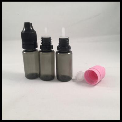 China 10ml Black Plastic E Liquid Bottles With Childproof Tamper Cap And Long Thin Tip Dropper Empty Bottle for sale