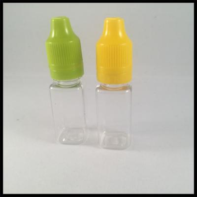 China 10ml E Liquid Square Bottles With Childproof Tamper Cap And Long Thin Tip Dropper PET E-cig Bottles for sale