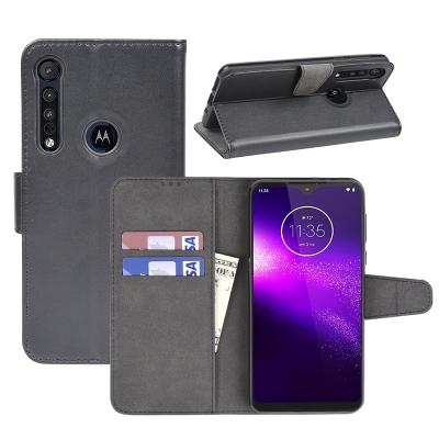 China Fashion Wallet Phone Case OEM Flip Leather Phone Wallet Cell Phone Case For Motorola One Macro Case With Kickstand Card Slots for sale