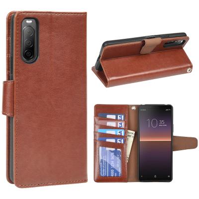 China Factory High Protective Flip PU Leather Flip Wallet Phone Case TPU Cell Phone Bags For Sony Xperia 10 Case II for sale