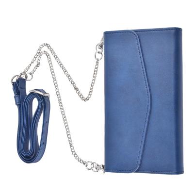 China 100% Eco-friendly Phone Case 2 In 1 PU Leather Material Cell Phone Accessories Cross - Body Necklace Phone Case For iPhone 12 for sale