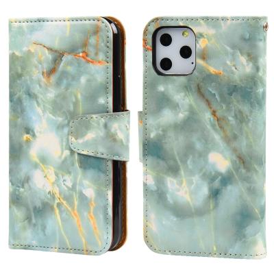 China 100% Marble Leather Case Phone Flip Wallet Case Mobile Phone Pockets OEM Available Factory Eco-Friendly For iPhone 11 pro for sale