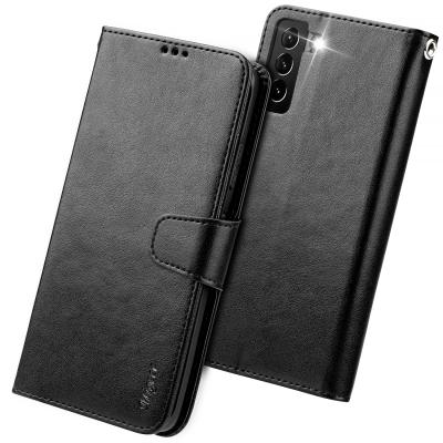 China Anti-fall for Simple Business Samsung Galaxy S21 Plus Ultra Flip Leather Phone Case Cover with Card Slots Pocket and Kickstand Function for sale