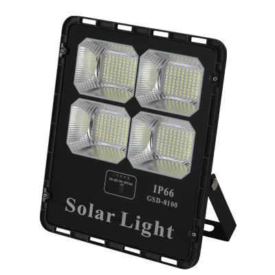 China Garden Commercial LED Flood Light 100W Waterproof Lamps LED Lights Black Solar Street Light for sale