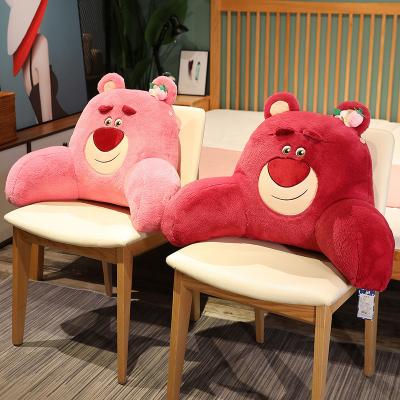 China Cartoon Cute Cartoon Animal Design Headrest Cushion Strawberry Bear Cushion Cushion Plush Toy Office Neck Pillow Car Waist Doll Throw Pillow for sale