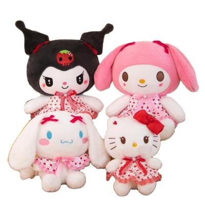 China Cartoon Cute Sanrio Kuromi Cinnamoroll Melody Kitty Plush Toy Bowknot Kitty Stuffed Doll Anime Dolls Pendant Children's Festival Gift For Kid for sale