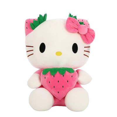 China Cartoon Cute Red Heart Kt Cat Stuffed & Plush Toy Cartoon Kitty Dolls Cute Kitty Stuffed Toys Children And Girls Sanrio Kt Throw Pillows for sale