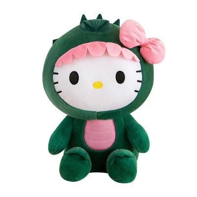 China Cartoon Cute Dinosaur Kt Cat Stuffed & Plush Toy Cartoon Kitty Dolls Cute Kitty Stuffed Toys Children And Girls Sanrio Kt Throw Pillows for sale