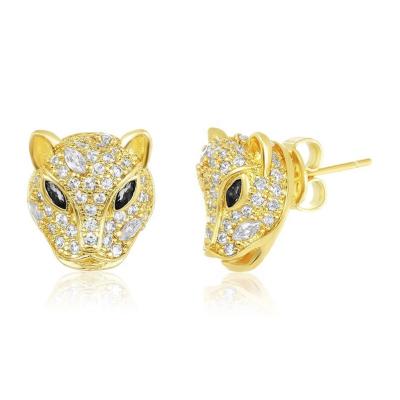 China TRENDY Gemnel Fashion Jewelry 925 Sterling Silver Personality Baby Jaguar Studs Earrings for sale