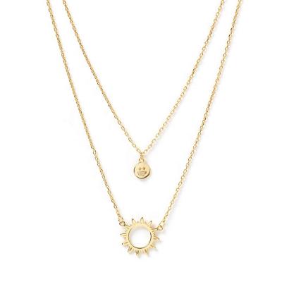 China Made with Gemnel 925 Sterling Silver Necklace 18 Carat Gold Sunrays 925 Sterling Silver Jewelry Necklace for sale