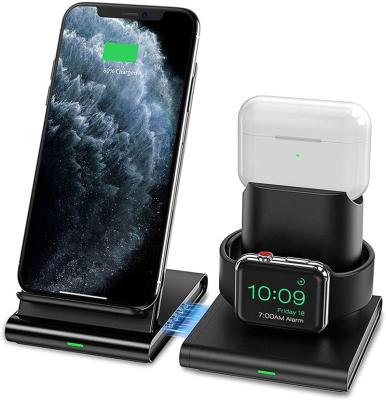 China Charging Wireless Charger, 3 in 1 Wireless Charging Dock for Apple Watch, AirPods Pro/2 Wireless Charging, Detachable and Magnetic for sale