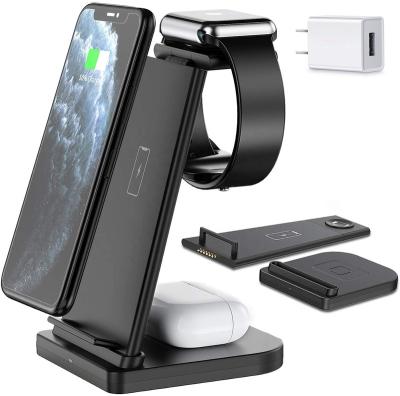 China Wireless Charger Charging Stand, Wireless Charging Station, QI 3 in 1 Wireless Charger for iPhone 12/12 Pro/11 pro Max/XR/XS Max for sale