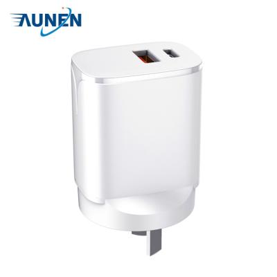 China Premium PD20W+QC3.0 PD20W+QC3.0 AU Plug PD20W+QC3.0 PD20W+QC3.0 AU Plug Premium QC R-U wall charger mobile phone charger wall charger for sale