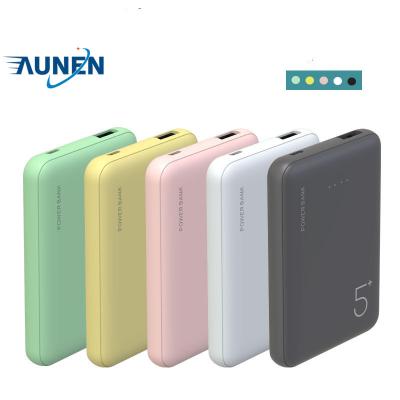 China Promotional Universal Gift AUNEN Small USB Port 4000mah 5000mah Portable Mobile Power Bank for sale