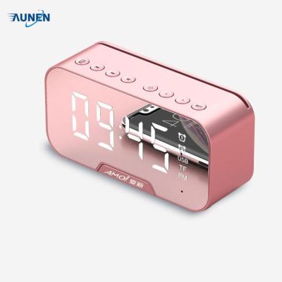 China New Wireless Portable Function Aunen Smart Phone Speaker With Alarm Thermometer Mobile Phone Holder for sale