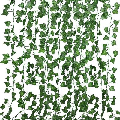 China Party 84 Ft Artificial Flower Leaf Greenery Vine Hanging Fake Ivy Garland Plants For Wedding Party Home Office Wall Decoration 12 pcs for sale