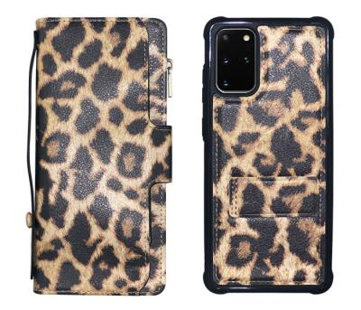 China Wallet Function For Samsung S20+ plus Wallet Case Leather Cover With Card Holder Leopard Snake Crocodile Grain Street Woman Magnetic Strap for sale