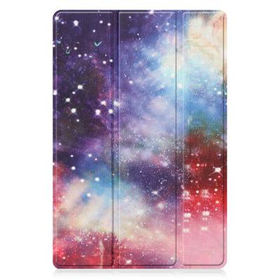 China Shockproof For Samsung Galaxy Tab A8 2021 X200 X205 Triple Printed PC Back Cover Leather Hard Case Shell With Sleep Wake Function for sale