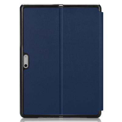 China Shockproof for Microsoft Surface Pro 8 Hard PC Triple Shell Leather Case Cover Stand Work Solid Colors for sale