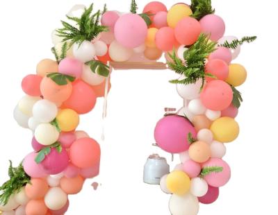 China Gift Toy Pink Balloon Arch and Garland Kit 90 Macarone Party Pink Balloons 9 Colors Wedding Decoration for sale