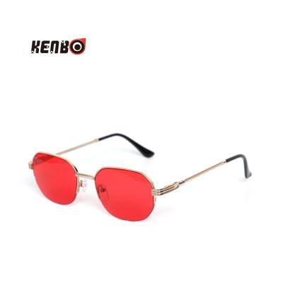 China Fashion Sunglasses Kenbo Fashion Brand Design Metal Sun Lenses for Women Men Small Frame Sunglasses for sale