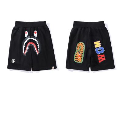 China Best fashion brand shark head tiger head WGM breathable HD selling letter printing men and women couples shorts new wholesale for sale