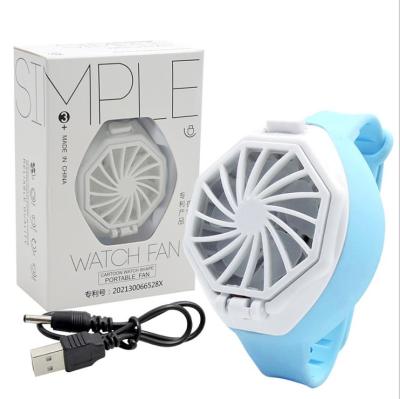 China Hot Selling Mini Usb Rechargeable And Portable Outdoor Handsfree Portable Watch Fan For Kids for sale