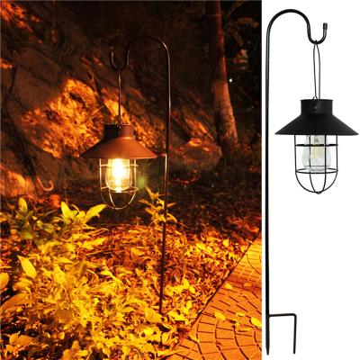 China Garden Solar Tungsten Hanging Stake Outdoor Waterproof IP65 Iron Lights Warm Color Hangged for Garden Tree Yard Decoration Bronze Black for sale