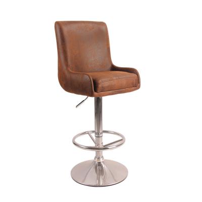 China Wholesale Antique Furniture Leather PU High Swivel Bar Counter Stools With Back for sale