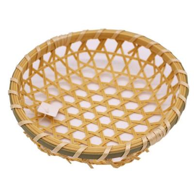 China Bamboo Home Decor and Viable Rattan Tray Sushi Food Fruit Bamboo Safety Touch Food Basket for sale