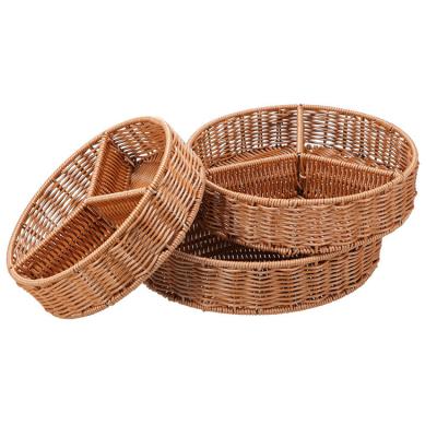 China Sustainable Cheap Eco - Friendly Rattan Tray And Basket for sale