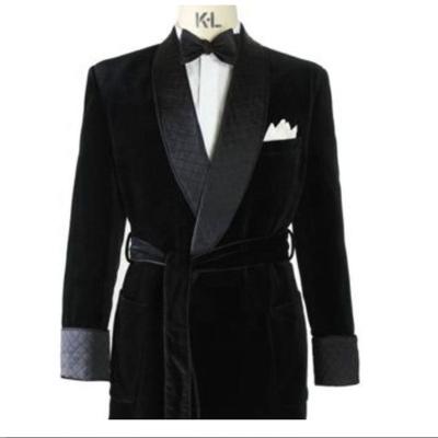 China Party Anti-Shrink Prom Jacket Blazer Men Cotton Velvet Smoking Jacket Casual Suits for sale