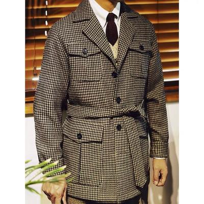 China Custom Fashion Casual Jackets Man Suit Safari Jacket Anti Shrink for sale