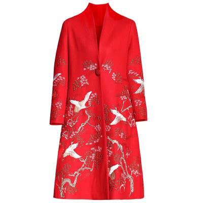 China Fashionable Anti-Shrink Button Women Wool Cashmere Covered Coat For Ladies for sale