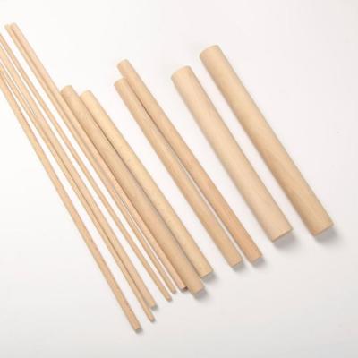 China Europe High Quality Customization Files Straight Smooth Finger Rods Birch Wood Wooden Round Stick For DIY Crafts for sale