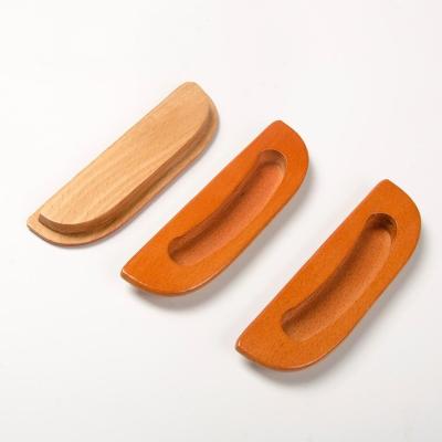 China Customized Eco-friendly Modern Style Cabinet Kitchen Drawer Wood Wardrobe Pulls OEM Furniture Wood Handle And Knob for sale