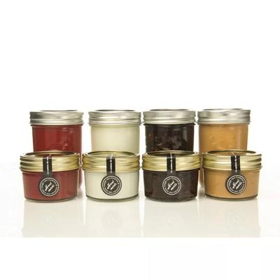 China Sustainable glass jars with lids, canning jars for caviar, herb, jelly, jam for sale