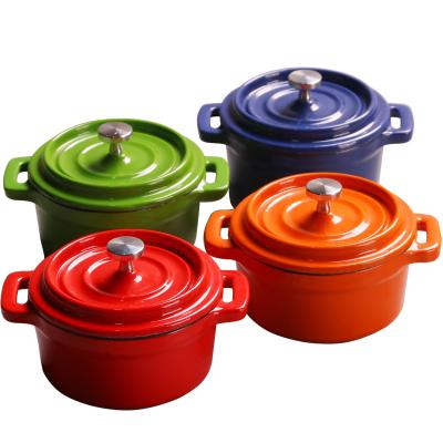 China Dutch Enamel Viable Oven Cast Iron Pot with Lid, Round Nonstick Enamel Cookware Jug Pot with Double Handle and Cover for sale