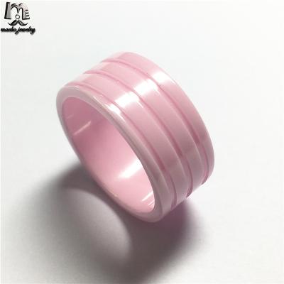 China Brand Style 10MM Luxury Rings Pink Wedding Ring New Fashion Jewelry for sale