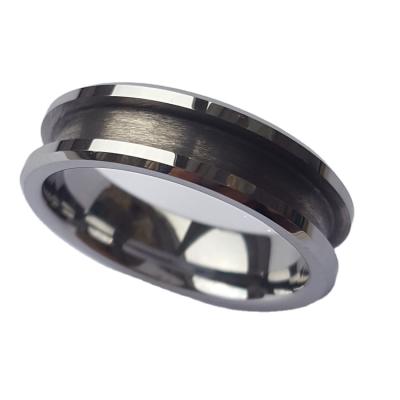 China Hiphop Fashion Women's 6MM Channel Tungsten Ring Blank Ring For Inlay Wholesale for sale