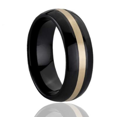 China Resin Ceramic Ring High Tech Black Ceramic Couples Ring for sale