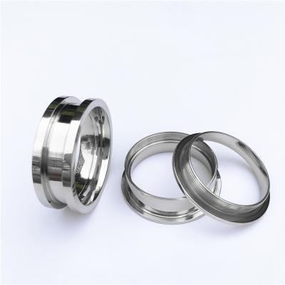 China CLASSIC MACHOS JEWELRY 2 Pieces of 316L Stainless Steel Screw Thread DIY Ring Core Blanks for Inlay 8MM for sale