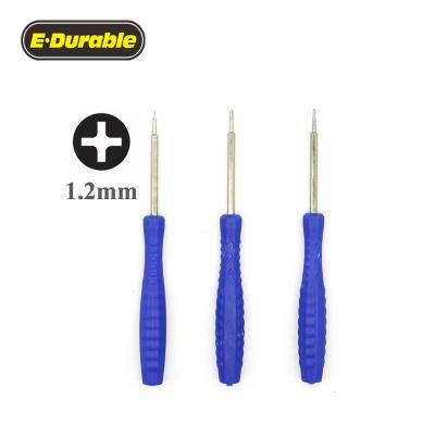 China Cheap Price Mini Screwdriver Handle 1.2mm Phillips Screwdriver Easy Turn Tied Blue Cross Screwdriver for sale