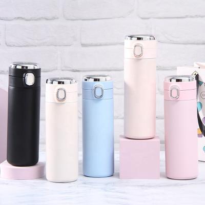 China CHUFENG Viable Wholesale Waterproof Vacuum Stainless Steel Sensor LED Temperature Display Bounce Cap Smart Water Bottle for sale